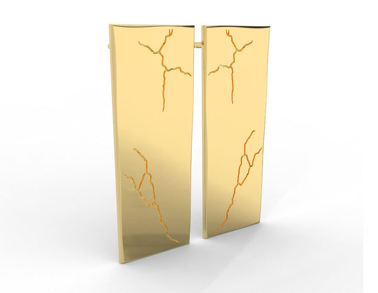 Sana Crown Gold Earrings II